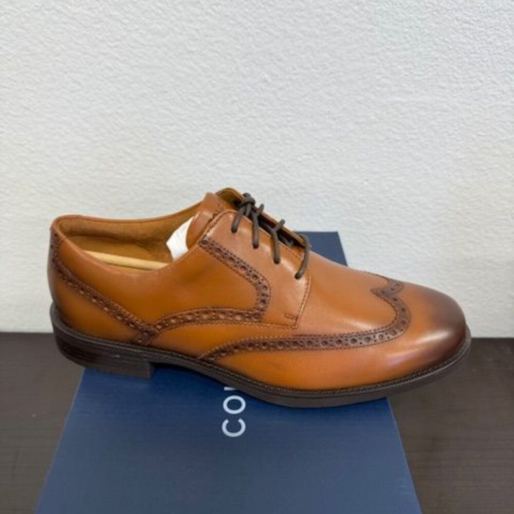 COLE HAAN Bedford Wingtip Oxford (Men) Size 9 British TAN NEW IN BOX